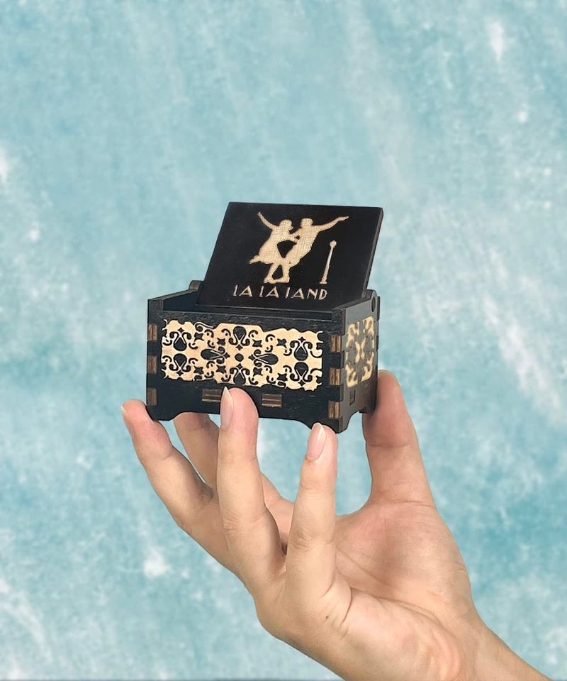 Sooharic La La Land Music Box Wind Up, 18 Note Mechanism Antique Carved Music Box (La La Land) - Image 5